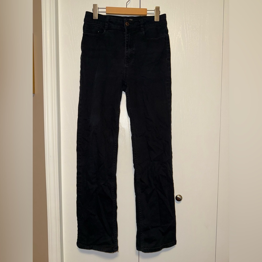 Frank and Oak Black Jane Straight Jeans